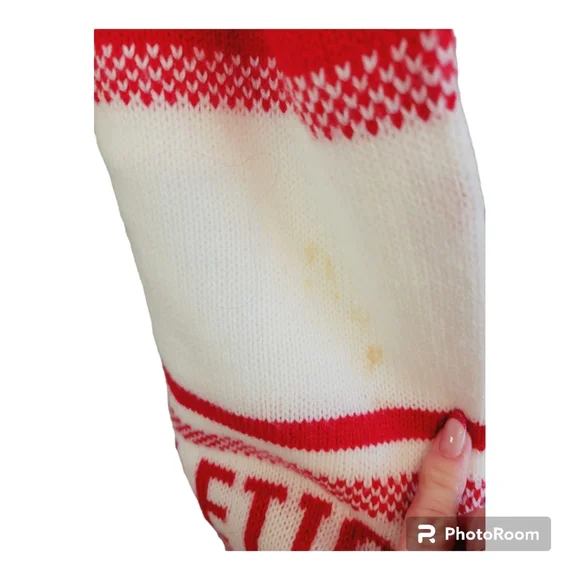 🧣Lululemon Unisex Red White Olympic Cheer Gear Scarf Spell Out Knit🧣 - Picture 9 of 14